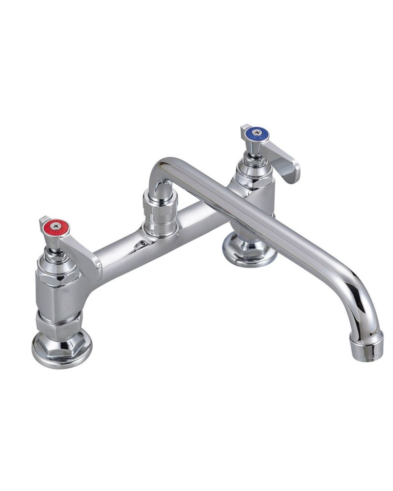 8" O.C. Optiflow Deck Mount Faucet w/ 12" Swing Spout